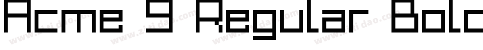 Acme 9 Regular Bold字体转换